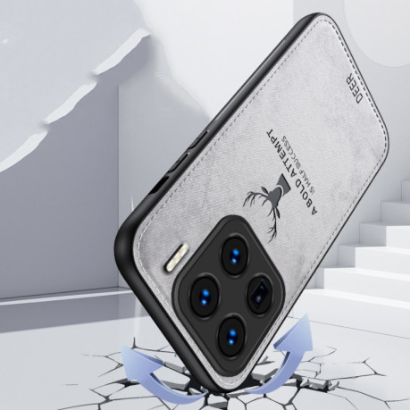 Ультратонкий чехол Deer Head Cloth Skin для Xiaomi 15 Pro 5G - синий