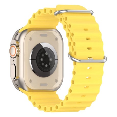 Силиконовый ремешок Ocean для Apple Watch Ultra 49mm/45mm /44mm - желтый