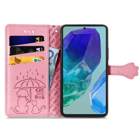 Чехол-книжка Cat and Dog для Samsung Galaxy A16 - розовый