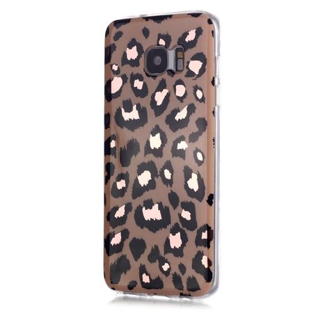 Чехол Plating Marble Pattern для Samsung Galaxy S7 - Leopard