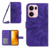 Чохол-книжка Skin Feel Sun Flower для OPPO Reno13 Pro Global - фіолетовий
