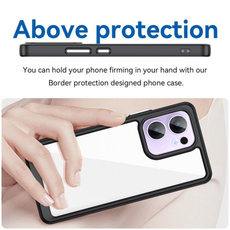 Противоударный чохол Colorful Acrylic Series для OPPO Reno13 F - черный