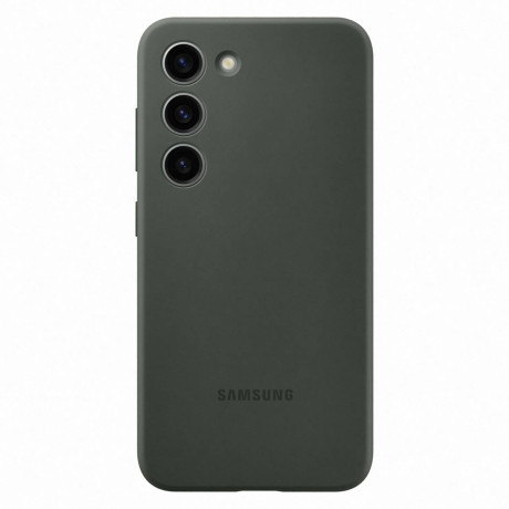 Оригинальный чехол Samsung Silicone Cover Rubber для Samsung Galaxy S23 - khaki (EF-PS911TGEGWW)