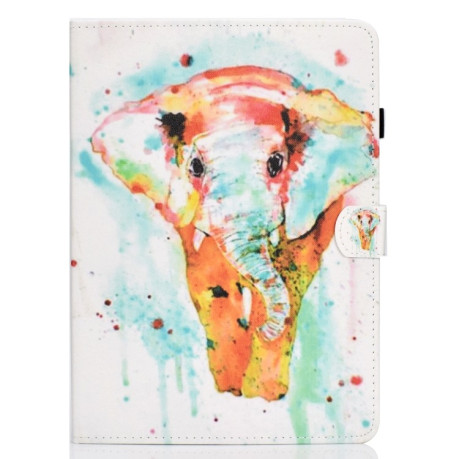Чехол-книжка Colored Drawing Stitching на Pad Air 10.9 2022/2020 / Pro 11 2018 - Watercolor Elephant (капля)