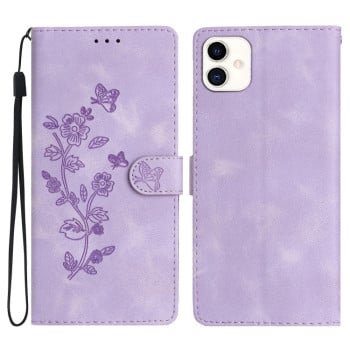 Чохол-книжка Flower Butterfly Embossing Samsung Galaxy A05 - фіолетовий