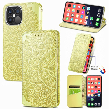 Чохол-книжка Blooming Mandala для iPhone 13 Pro - жовтий