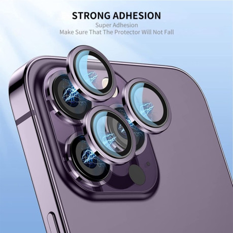 Защитное стекло на камеру ENKAY AR Anti-reflection Camera Lens для iPhone 15 Pro / 15 Pro Max - синее