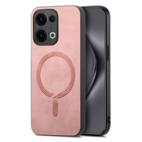 Чехол Retro MagSafe Magnetic PU на OPPO Reno13 Pro 5G - розовый