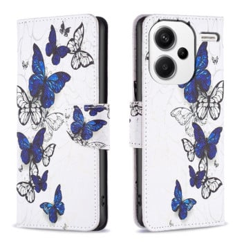 Чехол-книжка Colored Drawing Pattern для Xiaomi Redmi Note 13 Pro+ 5G - Butterflies