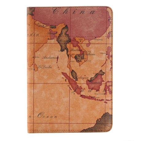 Чехол-книжка Map Pattern для iPad Mini 4 - коричневый