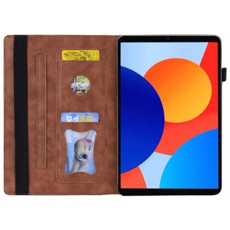 Чохол-книжка Splicing Series для Xiaomi Redmi Pad SE 8.7 4G - коричневий