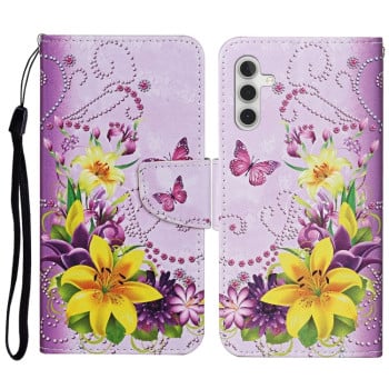 Чохол-книжка Colored Drawing Pattern для Samsung Galaxy S23 FE 5G - Flowers