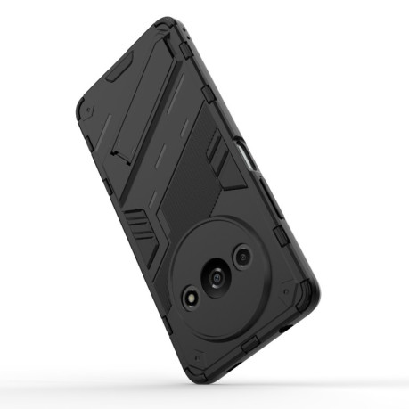 Противоударный чехол Punk Armor для Xiaomi Redmi A3 4G Global - черный
