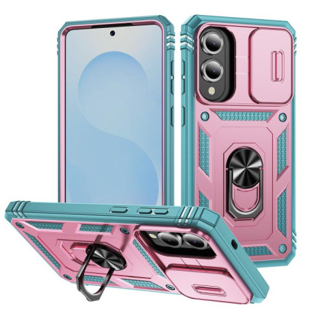 Протиударний чохол Sliding Camshield для Samsung Galaxy S25 Edge 5G - Pink+Green