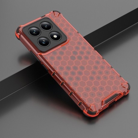 Противоударный чехол Honeycomb на Xiaomi 14T Pro 5G Global - красный