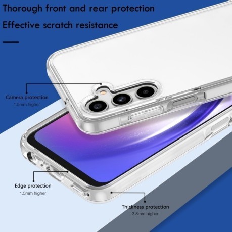 Протиударний чохол Terminator Style Glitter для Samsung Galaxy A35 5G - прозорий