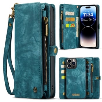 Чохол-гаманець CaseMe 008 Series Zipper Style на iPhone 15 Pro Max - синій