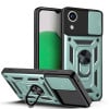 Противоударный чехол Camera Sliding для  Samsung Galaxy A03 Core  - зеленый