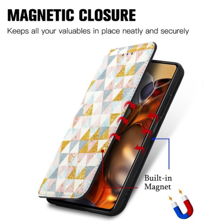 Чехол-книжка Colored Drawing Magnetic для Xiaomi 11T / 11T Pro - Rhombus