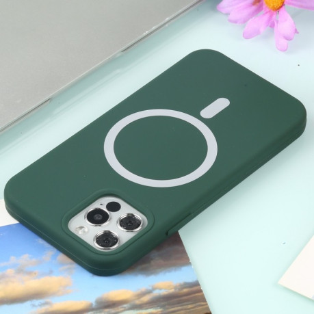 Противоударный чехол Nano Silicone (Magsafe) для iPhone 13 Pro Max - зеленый