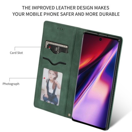 Шкіряний Чохол Retro Skin Feel Samsung Galaxy Note 10 Зелений