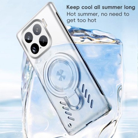 Противоударный чехол Ice Feeling Cooling MagSafe Magnetic для Xiaomi 15 - черный