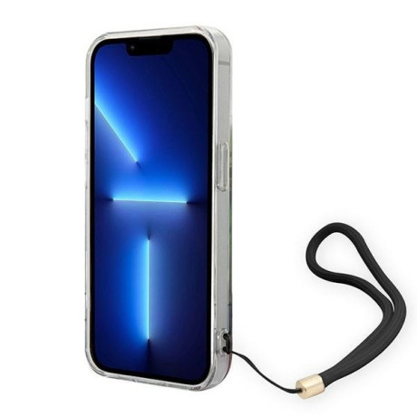 Оригінальний чохол Guess Flower Strap для iPhone 14 Pro Max - blue