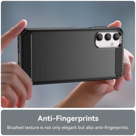 Чохол Brushed Texture Carbon Fiber для Samsung Galaxy M14 5G - чорний