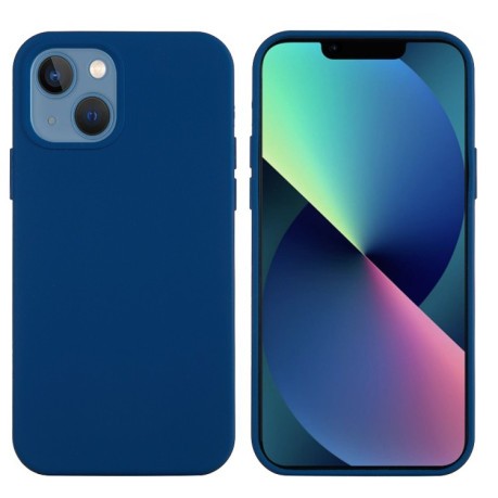 Силіконовий чохол Solid Color Liquid для iPhone 14 - синій