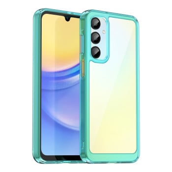 Противоударный чехол  Colorful Acrylic Series с цветной силиконовой боковиной на Samsung Galaxy A16 5G - синий