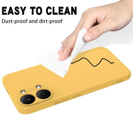 Силиконовый чехол Solid Color Liquid Silicone на Xiaomi Poco X8 Pro Max / Turbo 5 Max — жёлтый