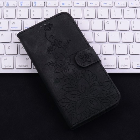 Чехол-книжка Lily Embossed Leather для Realme C65 4G - черный