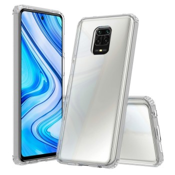 Акриловый противоударный чехол HMC с усиленной защитой углов на Xiaomi Redmi Note 9S - прозрачный