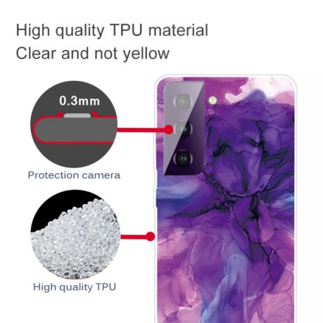 Противоударный чехол Marble Pattern для Samsung Galaxy S21 Plus - Abstract Purple