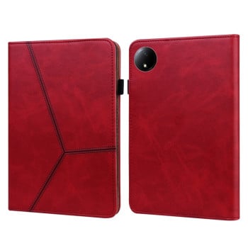 Чохол Solid Color Stripe Embossed Leather для Xiaomi Redmi Pad SE 8.7 - червоний