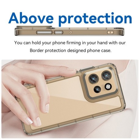 Протиударний чохол Colorful Acrylic Series для Motorola Edge 50 Neo - сірий