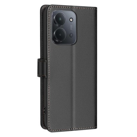 Чохол-книжка Litchi Texture RFID Anti-theft Leather на Xiaomi Redmi 15C 5G / 4G EU 173mm / Poco C85 5G - чорний