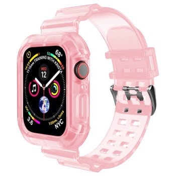 Спортивний ремінець Transparent для Apple Watch  45mm / 44mm / 42mm - рожевий