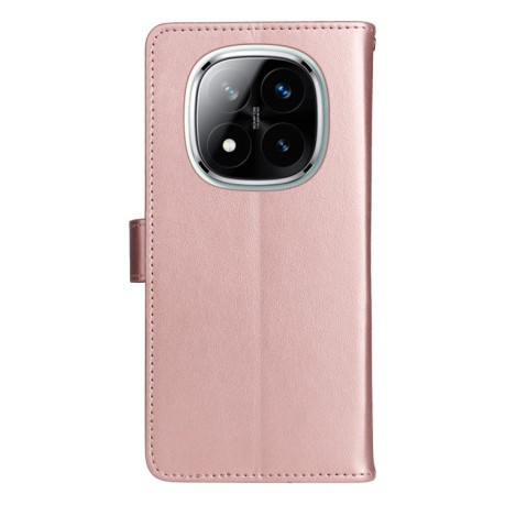 Чехол-книжка Cat and Dog для Xiaomi Redmi Note 14 Pro / 14 Pro+ 5G - розовое золото