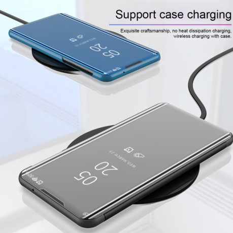 Чохол книжка Clear View на Samsung Galaxy S20+ Plus-рожеве золото
