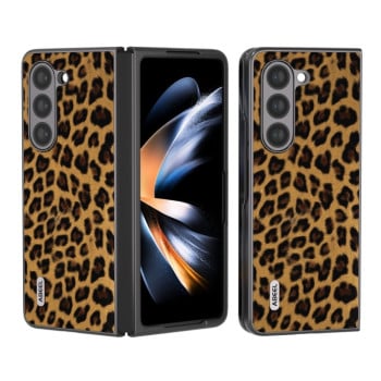 Протиударний чохол ABEEL Black Edge Leopard для Samsung Galaxy Fold 5 - золотий