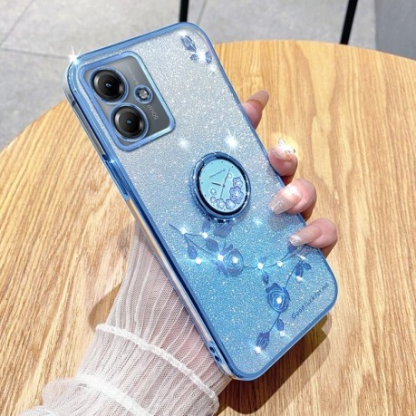 Противоударный чехол Gradient Acrylic для Motorola Moto G55 - синий