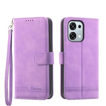 Чехол-книжка Dierfeng Dream Line на OPPO A6 Pro 4G / 5G Global / F31 5G — фиолетовый