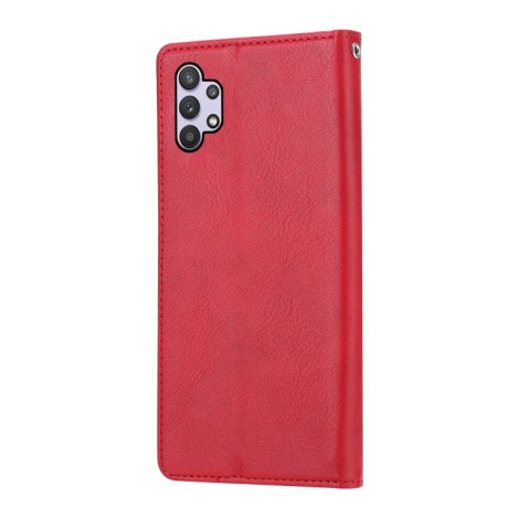 Шкіряний чохол-книга Knead Skin Texture на Samsung Galaxy A53 5G - червоний