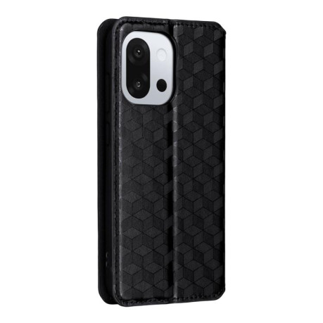 Чехол-книжка Cubic Grid Calf Texture для OnePlus 13T - черный