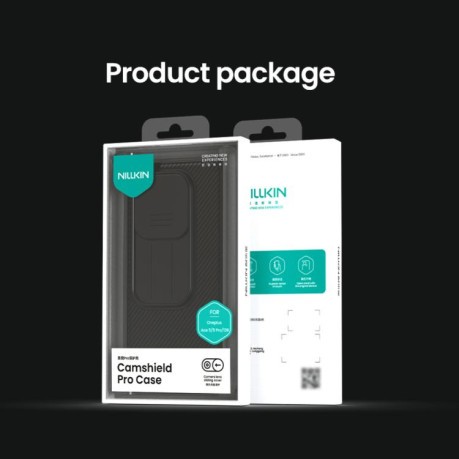 Ударозахисний чохол NILLKIN CamShield Pro на OnePlus 13R/Ace 5/Ace 5 Pro/5 Pro/13R - чорний