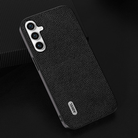 Чехол ABEEL Genuine Leather Luxury для Samsung Galaxy S23 FE 5G - черный