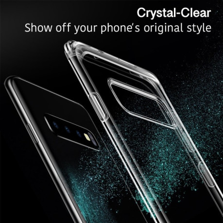 Ультратонкий ударозащитный силиконовый чехол ESR Essential Zero Clear Series на Samsung  Galaxy S10+. Plus-прозрачный