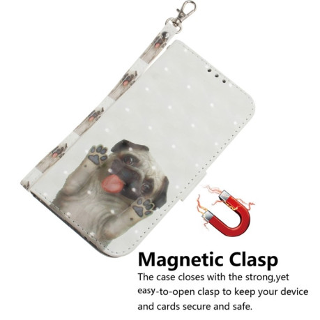 Чохол-книжка 3D Colored Horizontal Flip Leather для OPPO Reno 12 Pro 5G Global - Pug