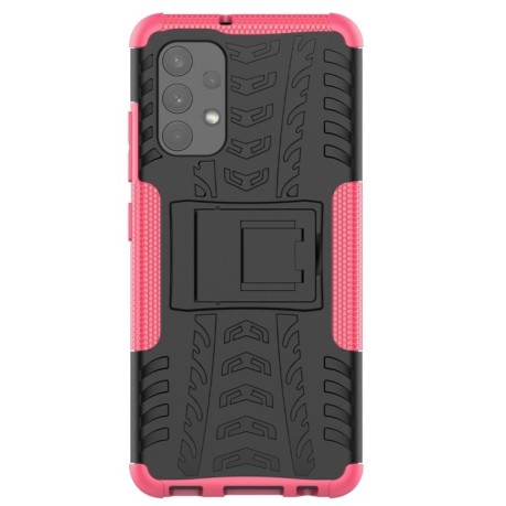Противоударный чехол Tire Texture на Samsung Galaxy A32 4G - розовый